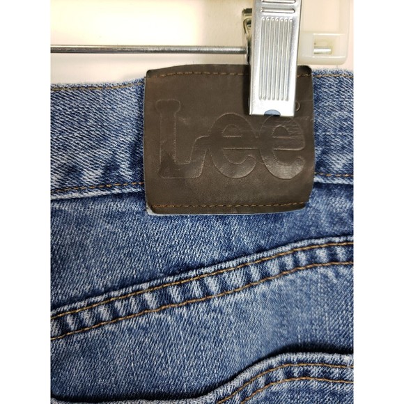 Lee Jeans Mens Size 32x30 Blue Med Wash Denim Straight Leg - Picture 5 of 6